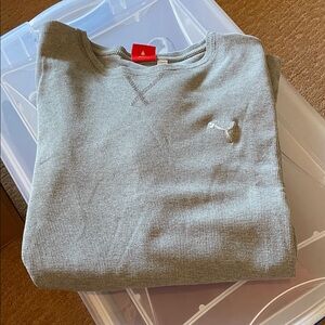 Puma Men's Light Gray Crewneck Sweater